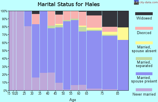 Zip code 86406 marital status for males