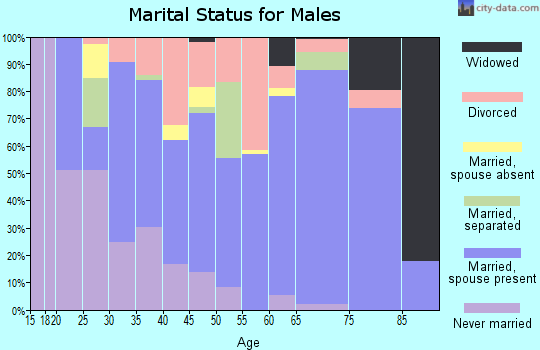 Zip code 86426 marital status for males