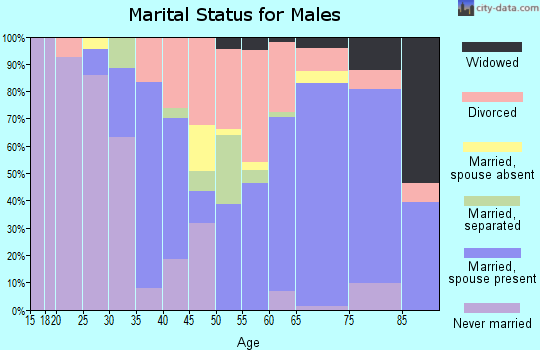 Zip code 86429 marital status for males