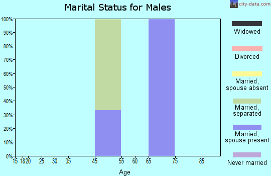Zip code 86430 marital status for males