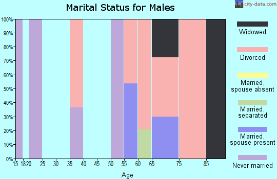 Zip code 86431 marital status for males
