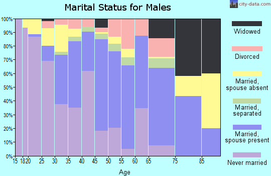 Zip code 86510 marital status for males
