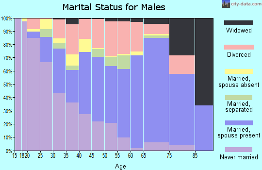 Zip code 87004 marital status for males