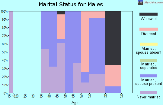 Zip code 87010 marital status for males
