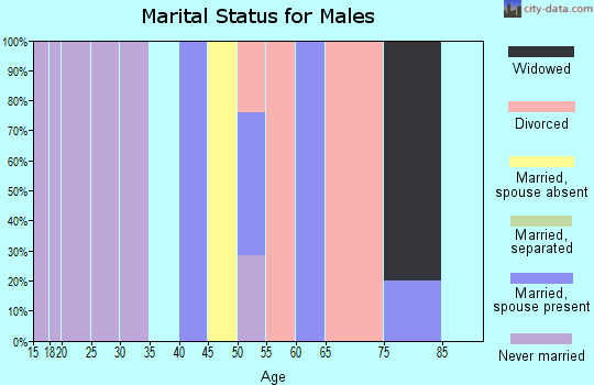 Zip code 87017 marital status for males