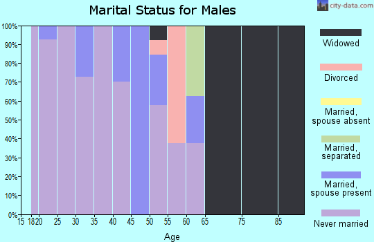 Zip code 87018 marital status for males
