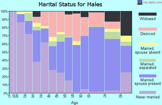 Zip code 87020 marital status for males