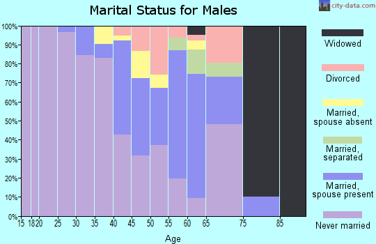 Zip code 87024 marital status for males