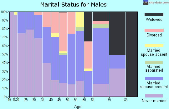 Zip code 87026 marital status for males