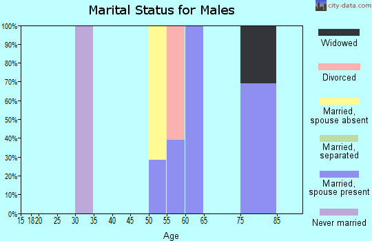 Zip code 87027 marital status for males