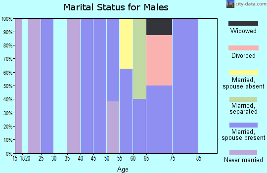 Zip code 87029 marital status for males