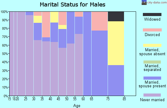 Zip code 87034 marital status for males
