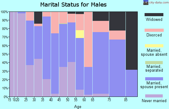 Zip code 87035 marital status for males