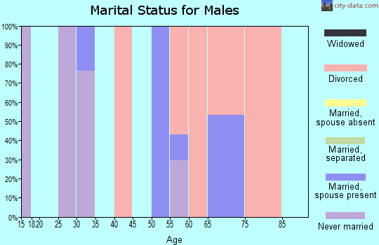 Zip code 87038 marital status for males