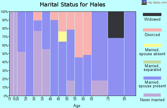 Zip code 87042 marital status for males