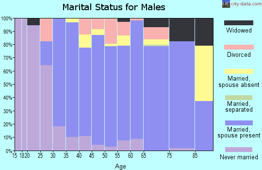 Zip code 87048 marital status for males