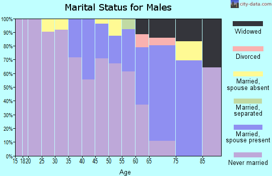 Zip code 87052 marital status for males