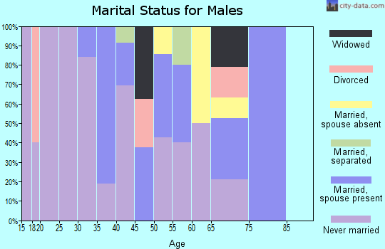 Zip code 87072 marital status for males