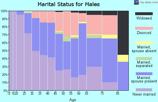 Zip code 87106 marital status for males