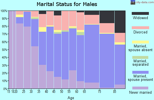 Zip code 87109 marital status for males