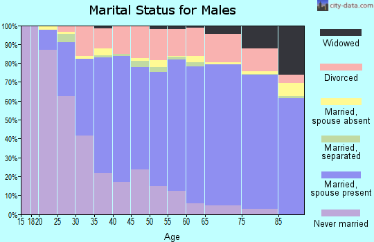 Zip code 87111 marital status for males