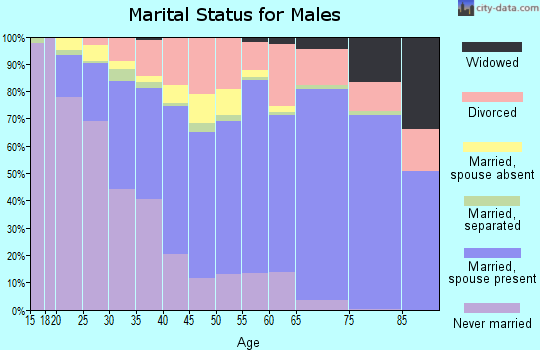 Zip code 87121 marital status for males