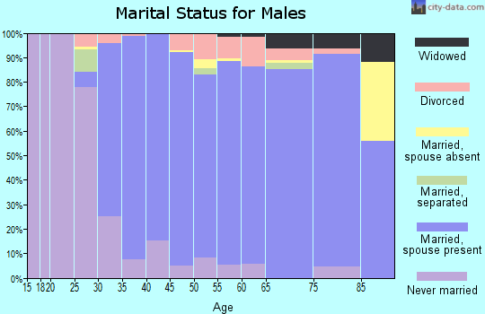 Zip code 87122 marital status for males