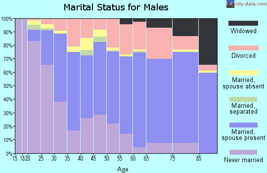 Zip code 87123 marital status for males
