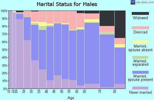 Zip code 87124 marital status for males