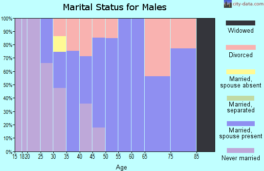 Zip code 87417 marital status for males