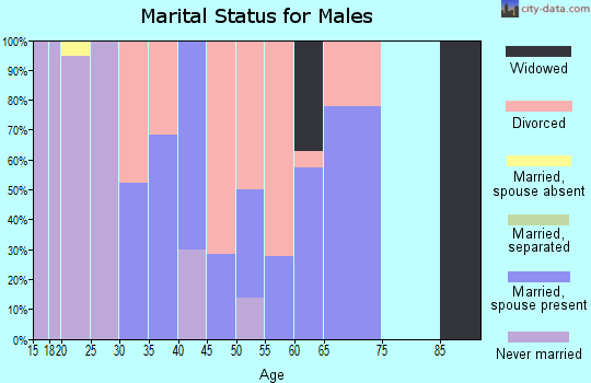 Zip code 87511 marital status for males