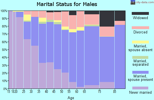 Zip code 87532 marital status for males