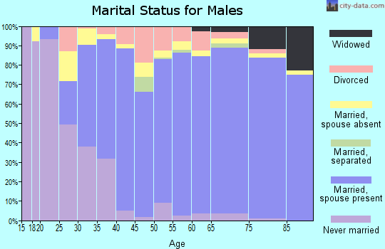 Zip code 87544 marital status for males