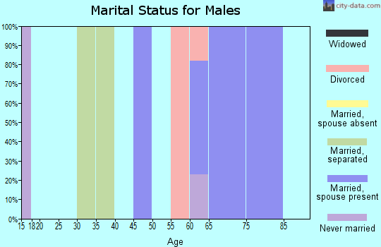 Zip code 87562 marital status for males