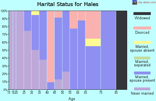 Zip code 87714 marital status for males