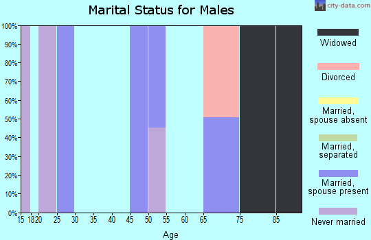 Zip code 87715 marital status for males