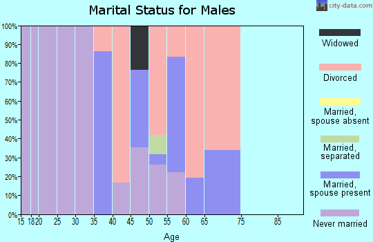 Zip code 87718 marital status for males
