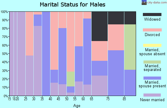 Zip code 87752 marital status for males