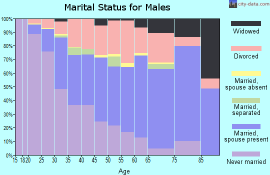 Zip code 88001 marital status for males