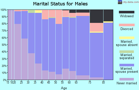Zip code 88011 marital status for males