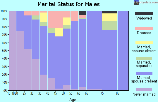 Zip code 88021 marital status for males