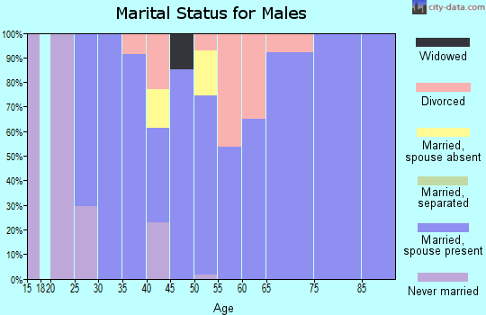 Zip code 88267 marital status for males