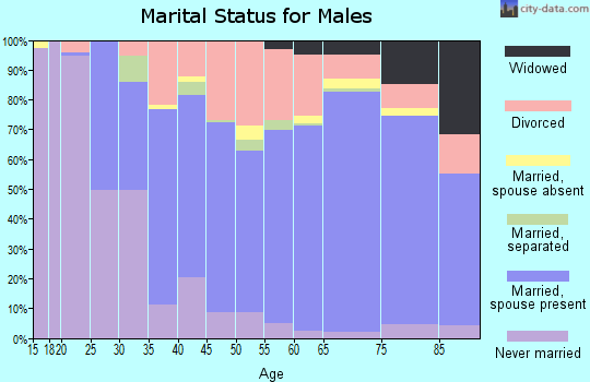 Zip code 89012 marital status for males