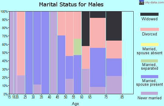 Zip code 89013 marital status for males