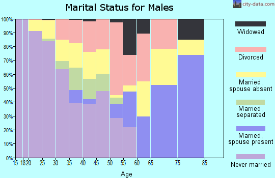 Zip code 89018 marital status for males