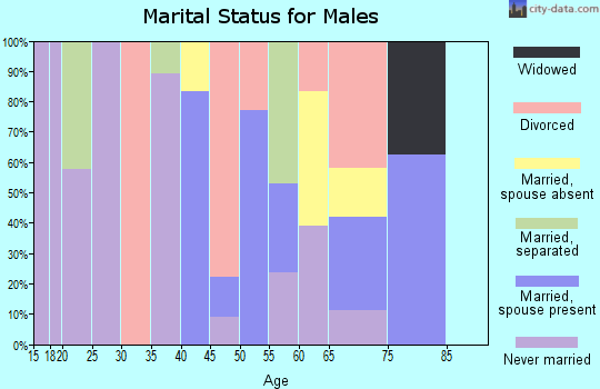 Zip code 89019 marital status for males