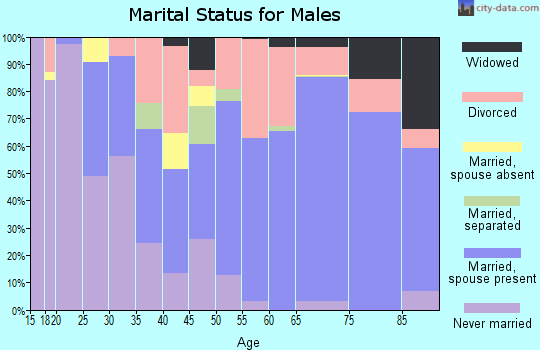 Zip code 89048 marital status for males