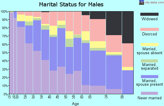 Zip code 89104 marital status for males