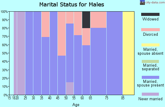 Zip code 89124 marital status for males