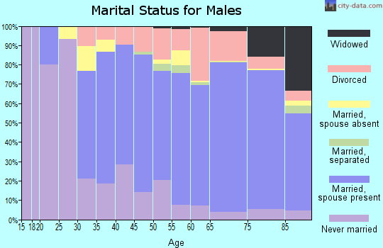 Zip code 89134 marital status for males